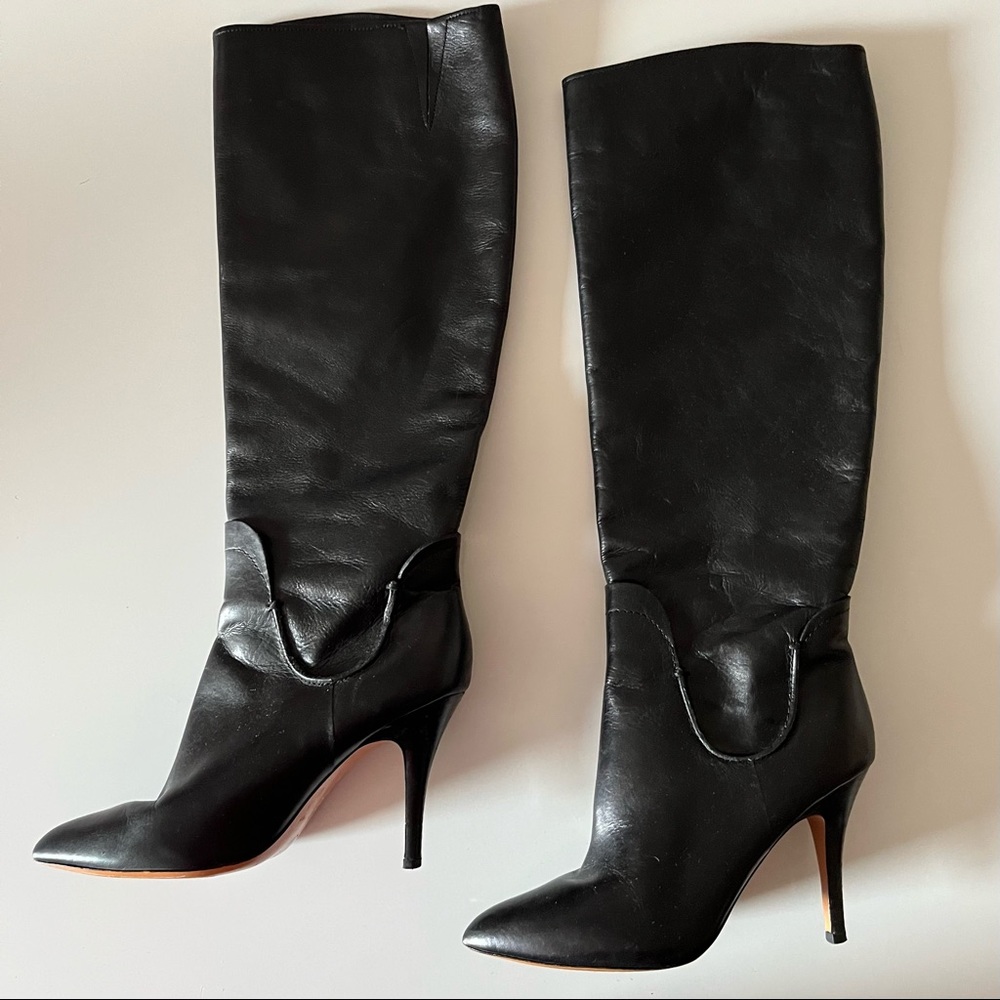 Daselya Women's Leather Knee High Boots  size 6.5